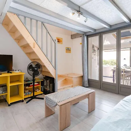 Villa Pavillon Mezzanine Renove A Gruissan, Proche Plage, 4 Pers, Animaux Ok, Parking Gratuit - Fr-1-409-197
